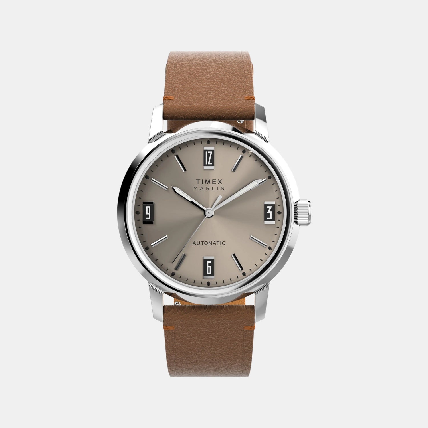 Men Automatic Natural Dial Analog Leather Watch TW2W59300UJ