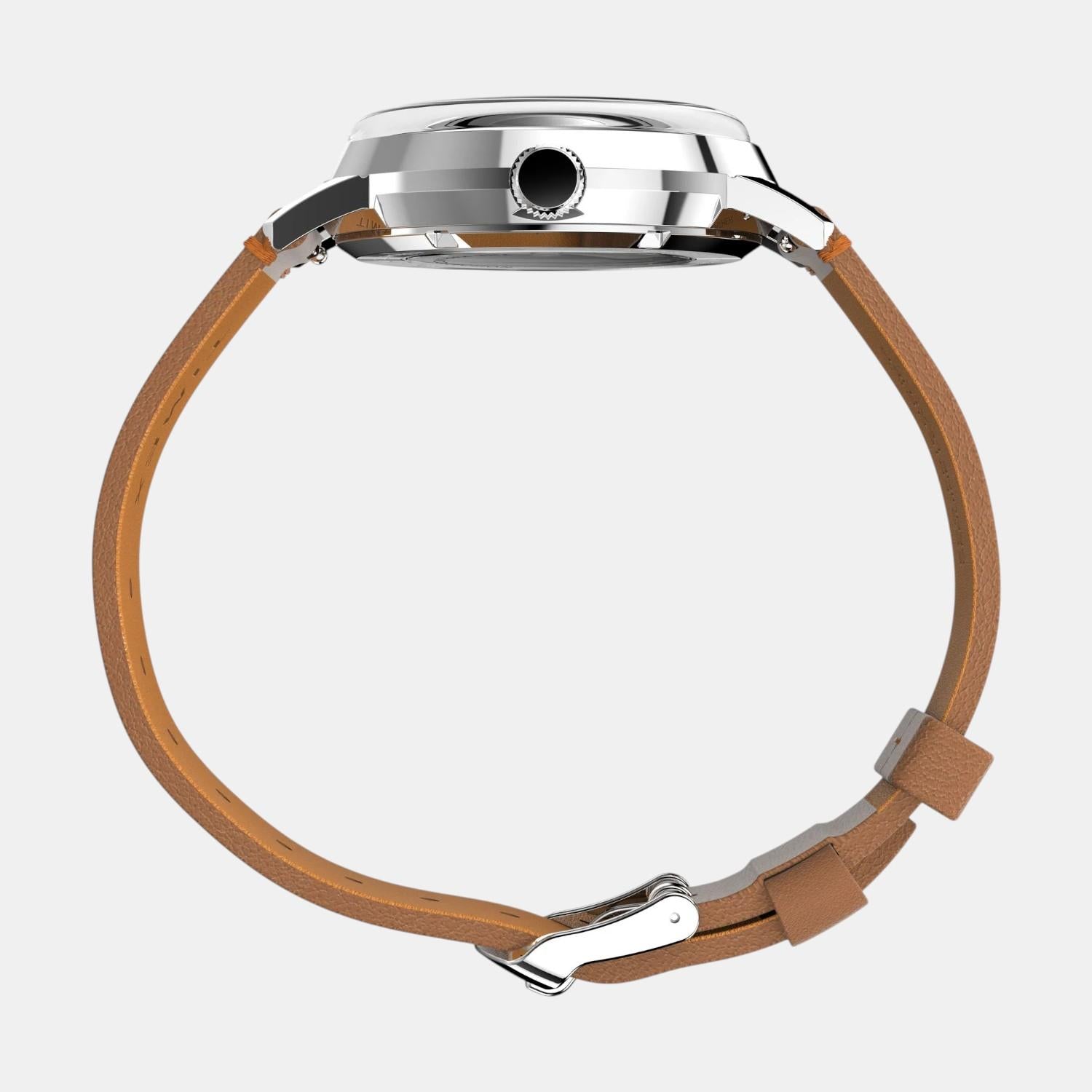 Men Automatic Natural Dial Analog Leather Watch TW2W59300UJ