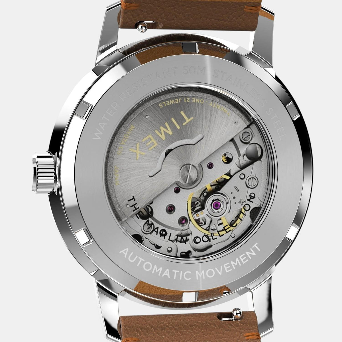 Men Automatic Beige Dial Analog Leather Watch TW2W59300UJ