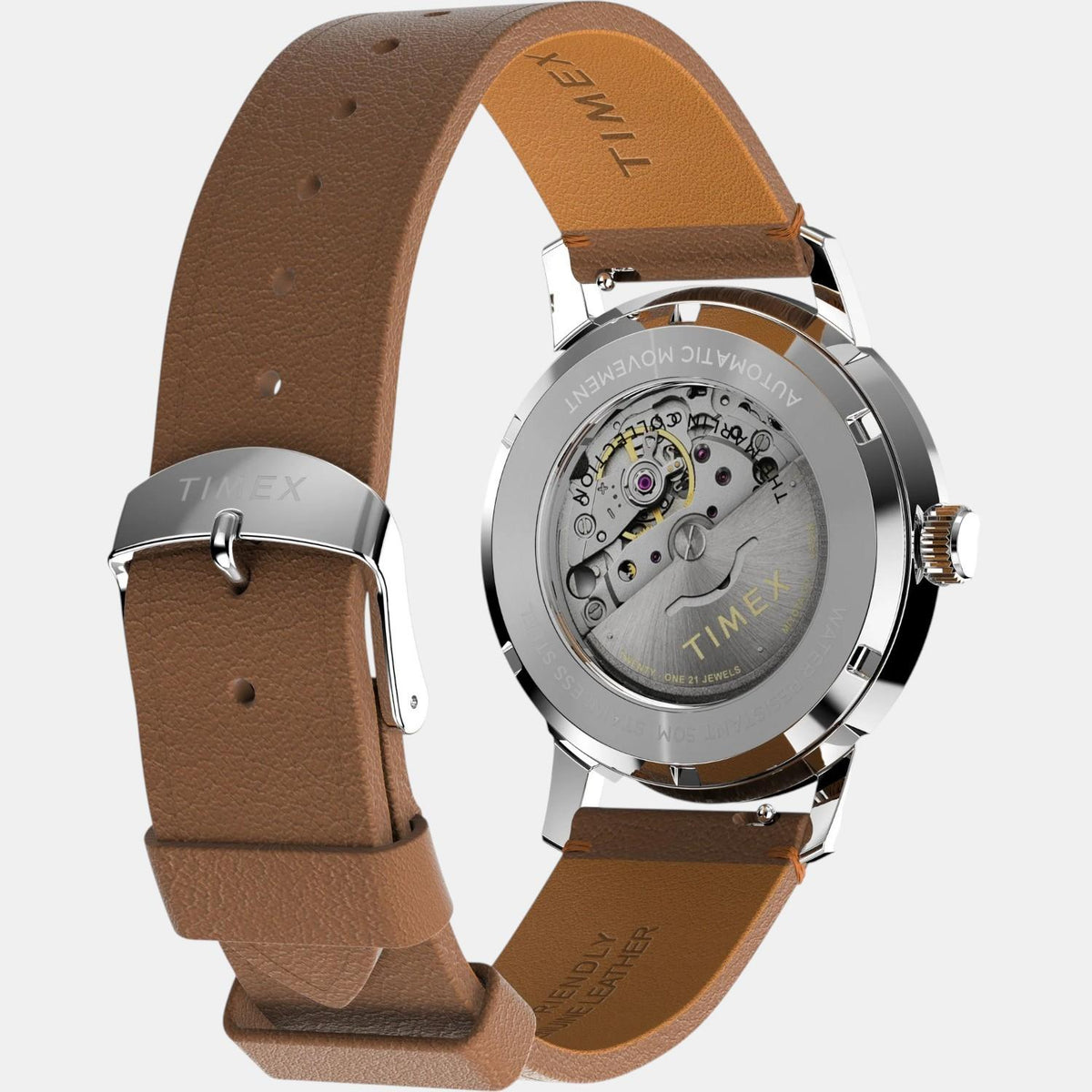 Men Automatic Beige Dial Analog Leather Watch TW2W59300UJ