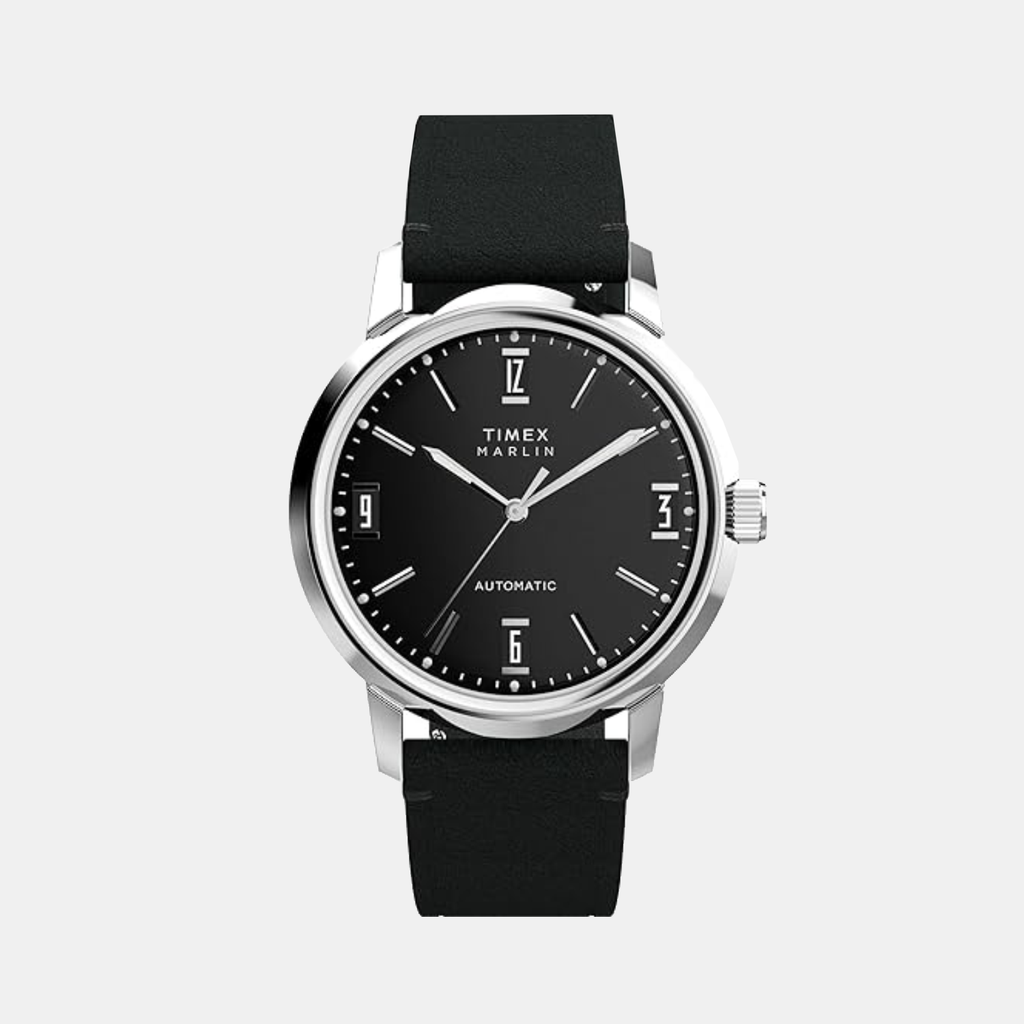 Men Automatic Black Dial Analog Leather Watch TW2W59700UJ