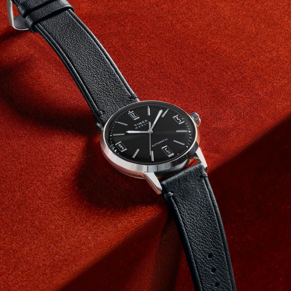 Men Automatic Black Dial Analog Leather Watch TW2W59700UJ