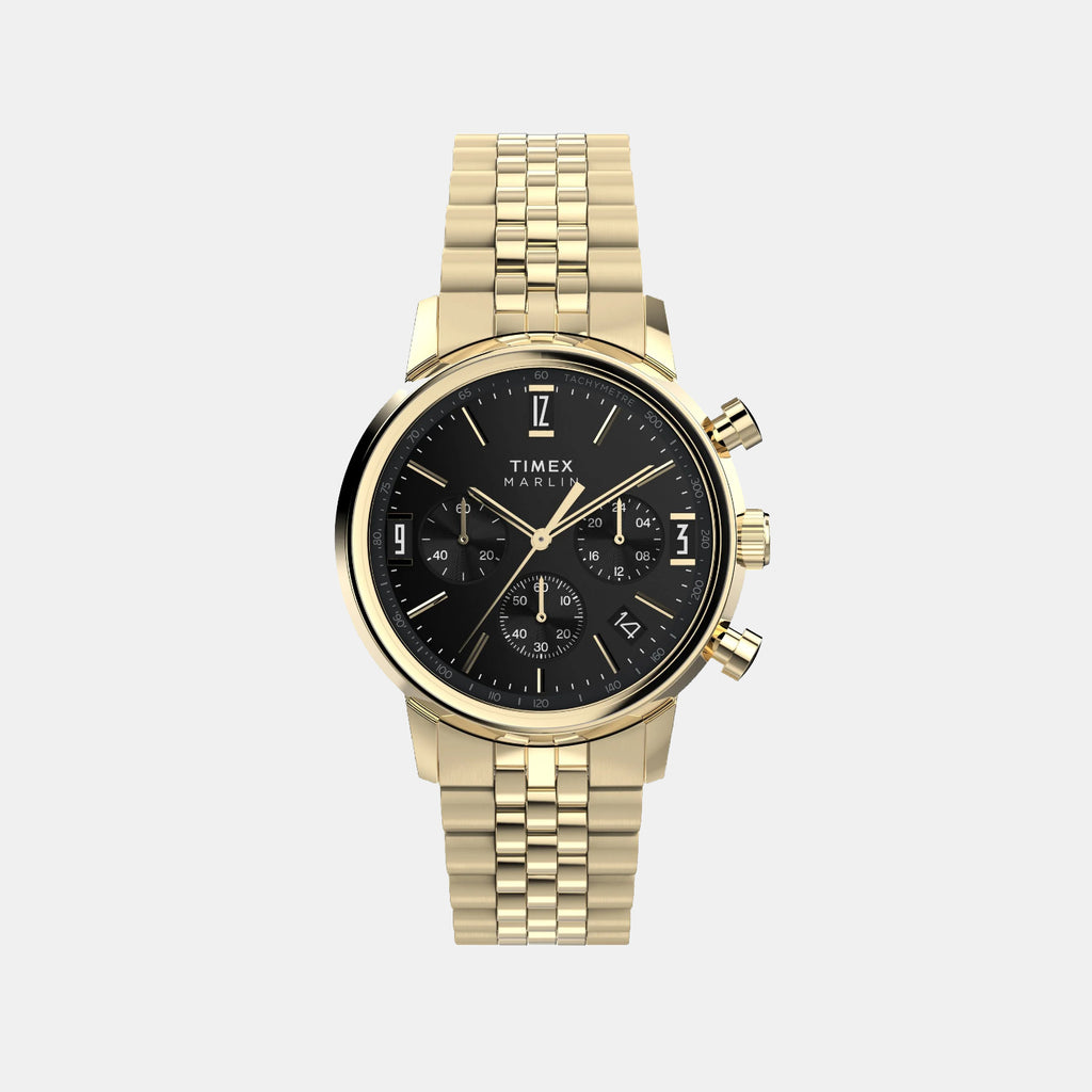 Marlin Men Quartz Black Dial Chronograph Stainless Steel Watch TW2W59900UJ