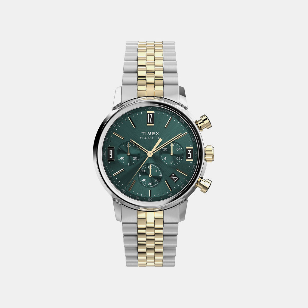 Marlin Men Quartz Green Dial Chronograph Stainless Steel Watch TW2W60000UJ