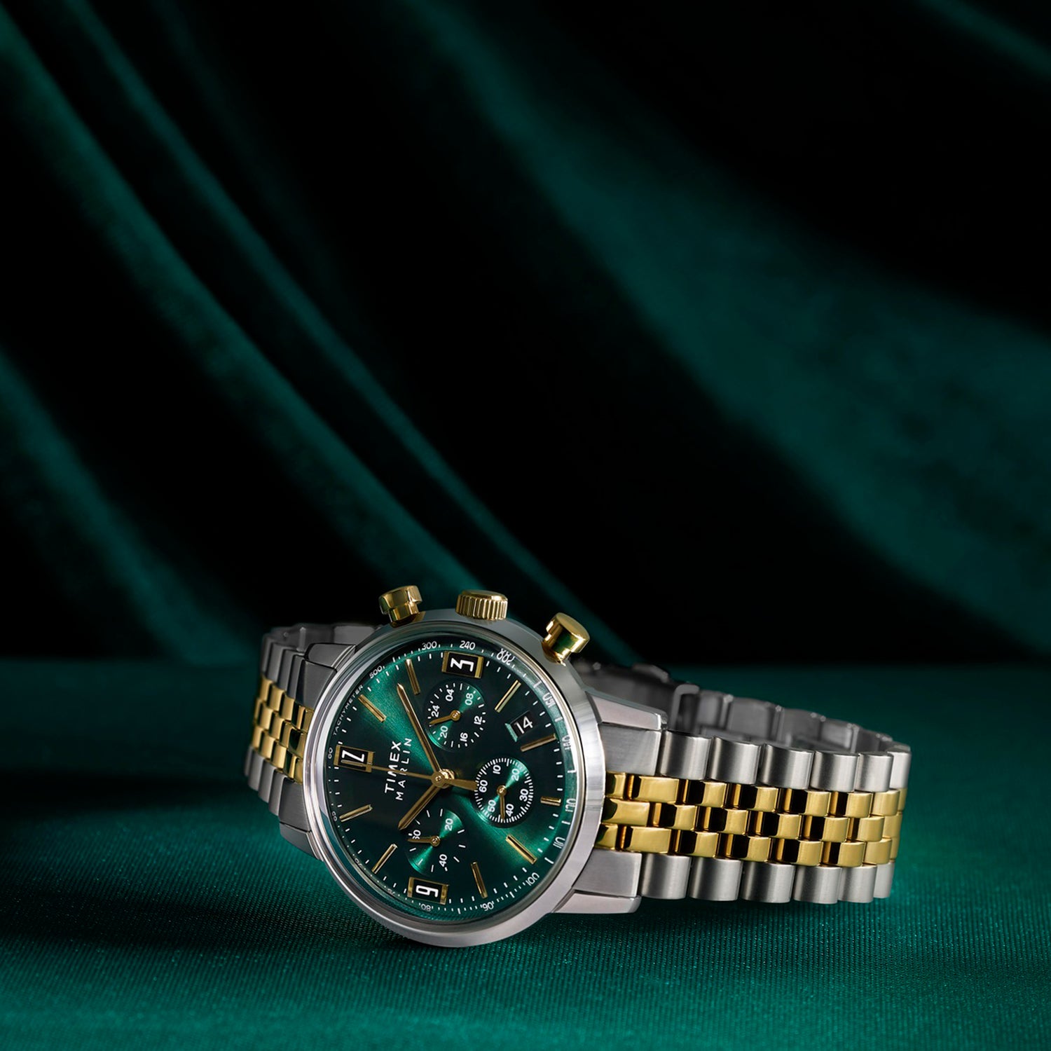 Marlin Men Quartz Green Dial Chronograph Stainless Steel Watch TW2W60000UJ