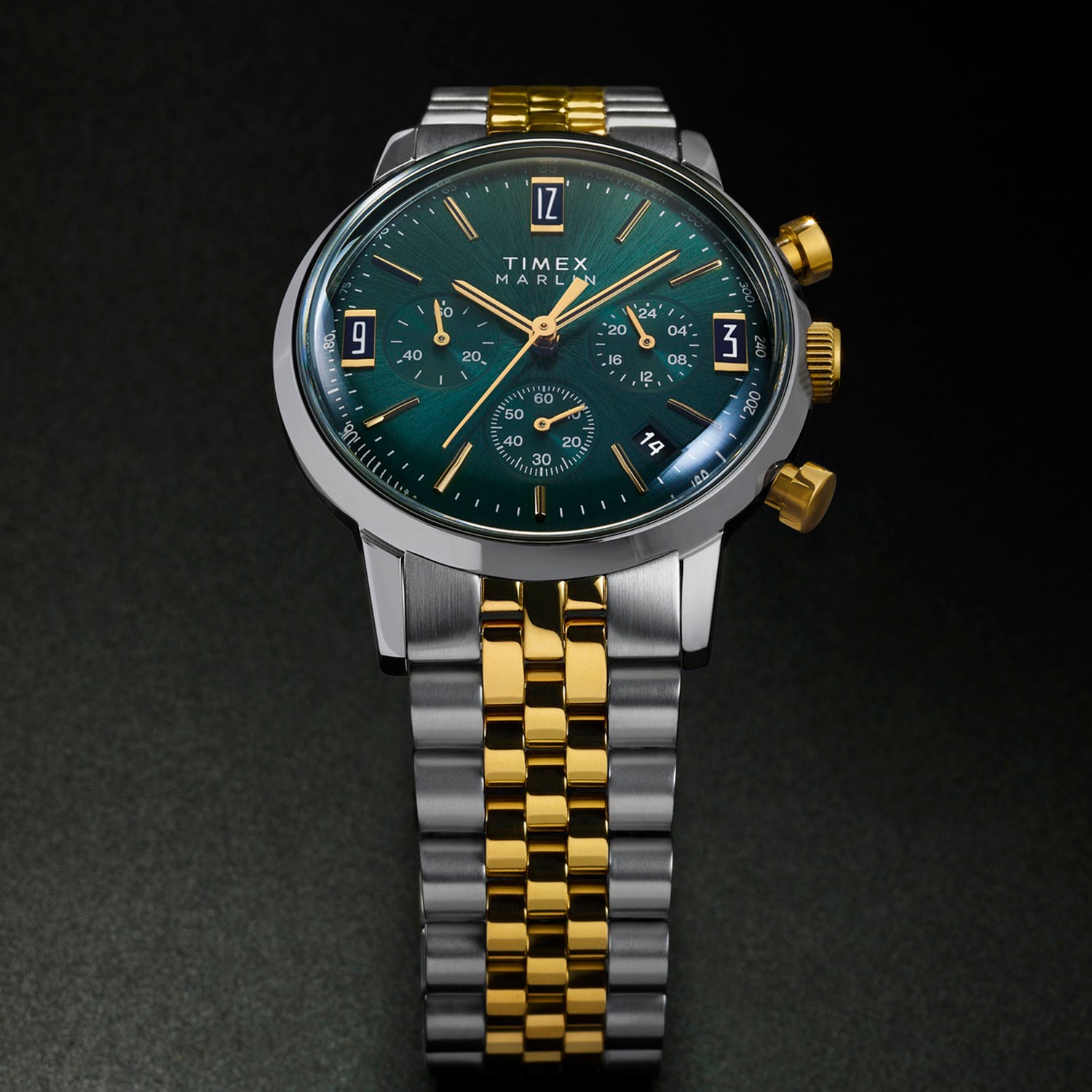 Marlin Men Quartz Green Dial Chronograph Stainless Steel Watch TW2W60000UJ