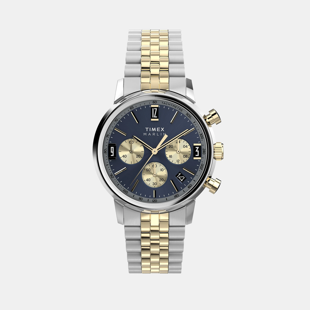 Timex Round Blue Chronograph watch
