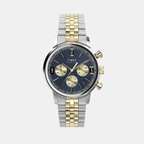 Timex Round Blue Chronograph watch