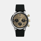 Marlin Men Quartz Champagne Dial Chronograph Leather Watch TW2W60300UJ