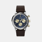 Marlin Men Quartz Blue Dial Chronograph Leather Watch TW2W60400UJ