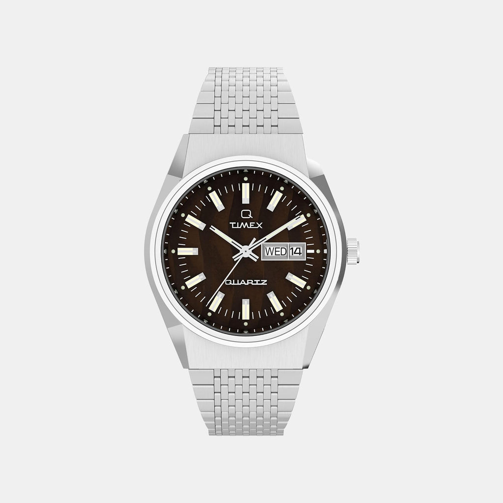 Men Quartz Brown Dial Analog Stainless Steel Watch TW2W62400UJ