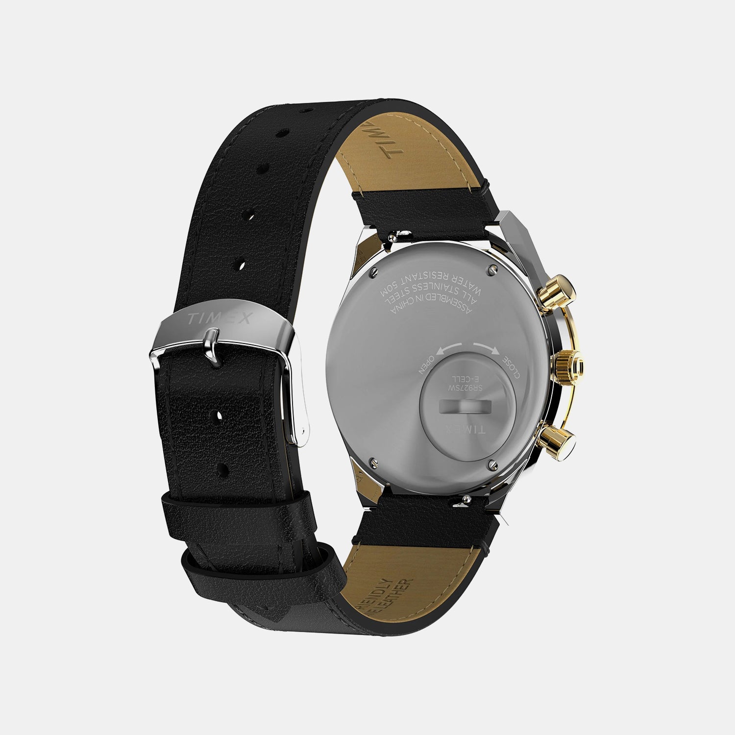 Men Quartz Black Dial Analog Leather Watch TW2W64300UJ