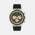 Men Quartz Black Dial Analog Leather Watch TW2W64300UJ
