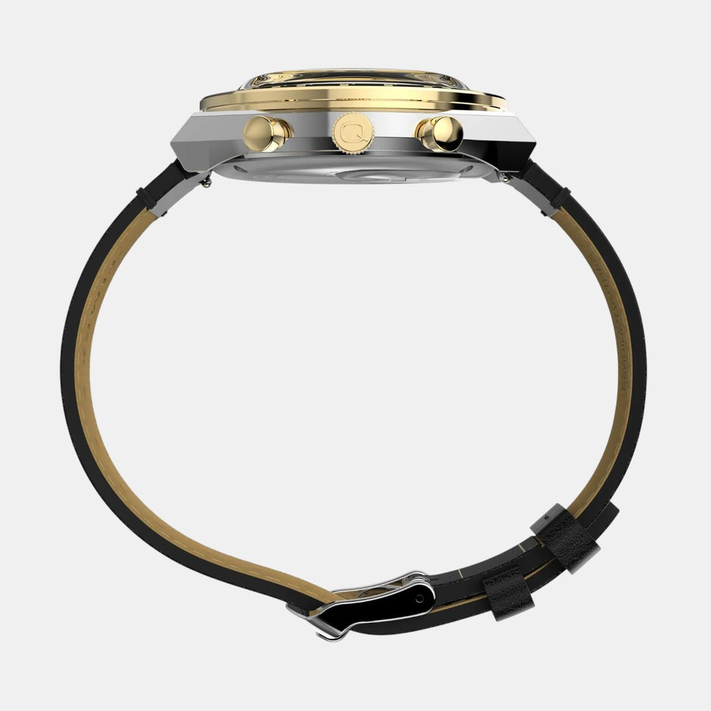 Men Quartz Black Dial Analog Leather Watch TW2W64300UJ