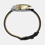 Men Quartz Black Dial Analog Leather Watch TW2W64300UJ