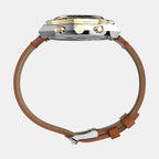 Men Quartz Gold Dial Analog Leather Watch TW2W64400UJ