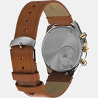 Men Quartz Gold Dial Analog Leather Watch TW2W64400UJ