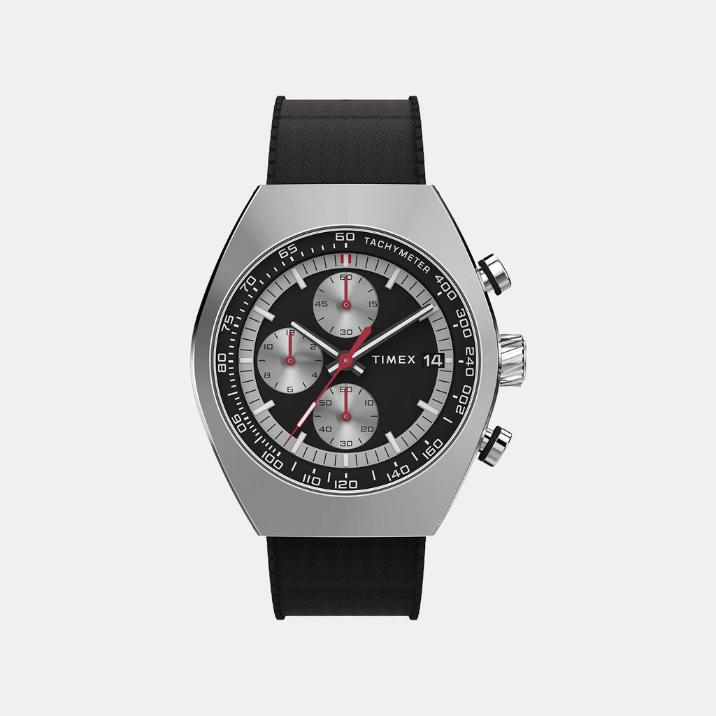 Men Quartz Black Dial Analog Rubber Watch TW2W64500UJ