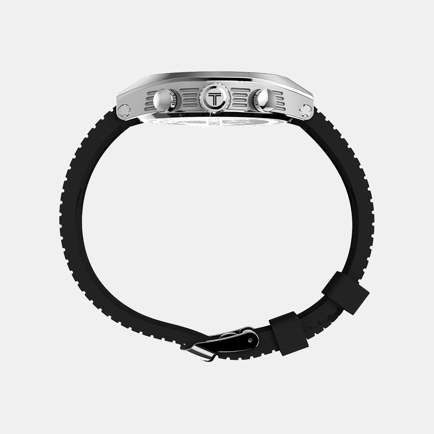 Men Quartz Black Dial Analog Rubber Watch TW2W64500UJ