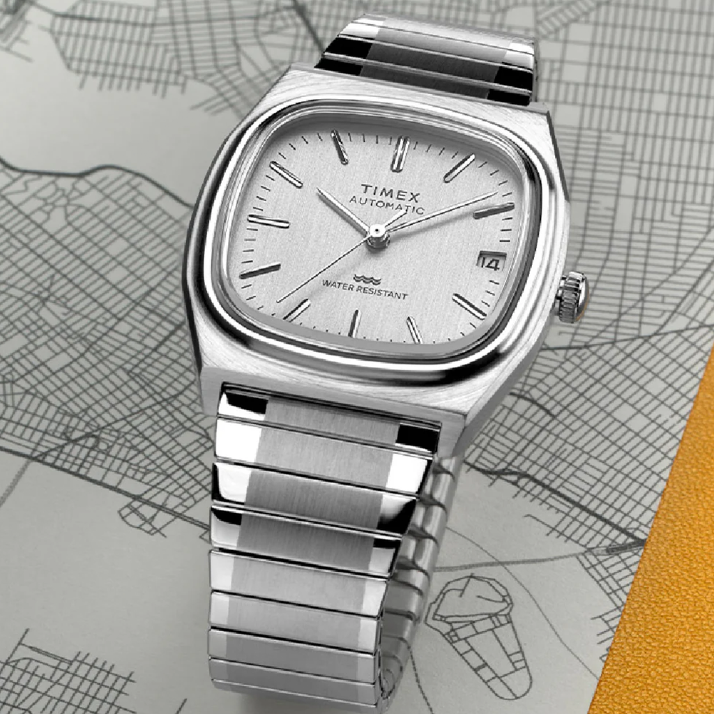 1983 E Line Reissue Men Automatic Silver Dial Analog Stainless Steel Watch TW2W70800UJ