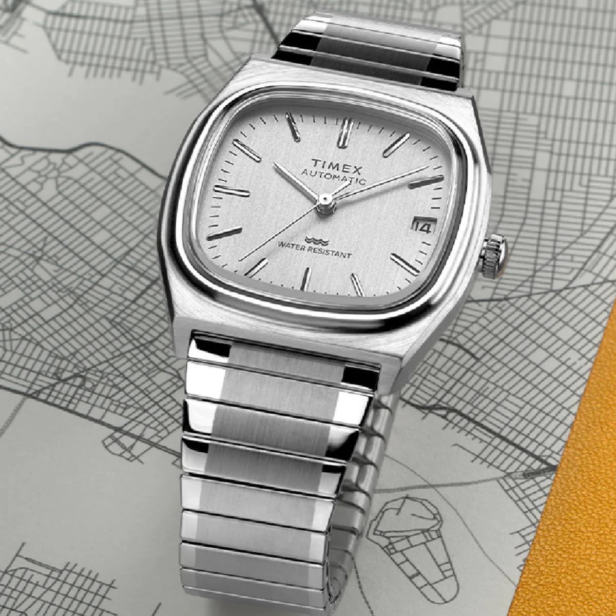1983 E Line Reissue Men Automatic Silver Dial Analog Stainless Steel Watch TW2W70800UJ