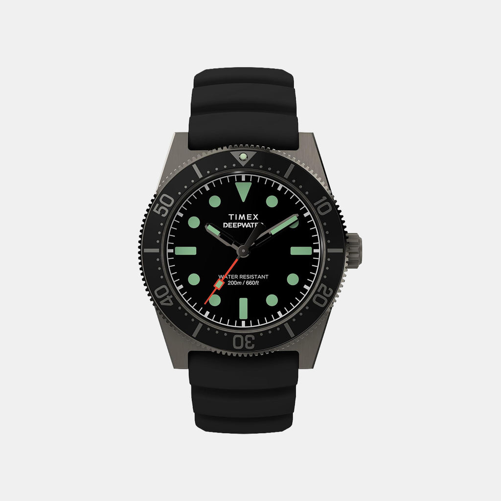 Men Quartz Black Dial Analog Rubber Watch TW2W74700UJ
