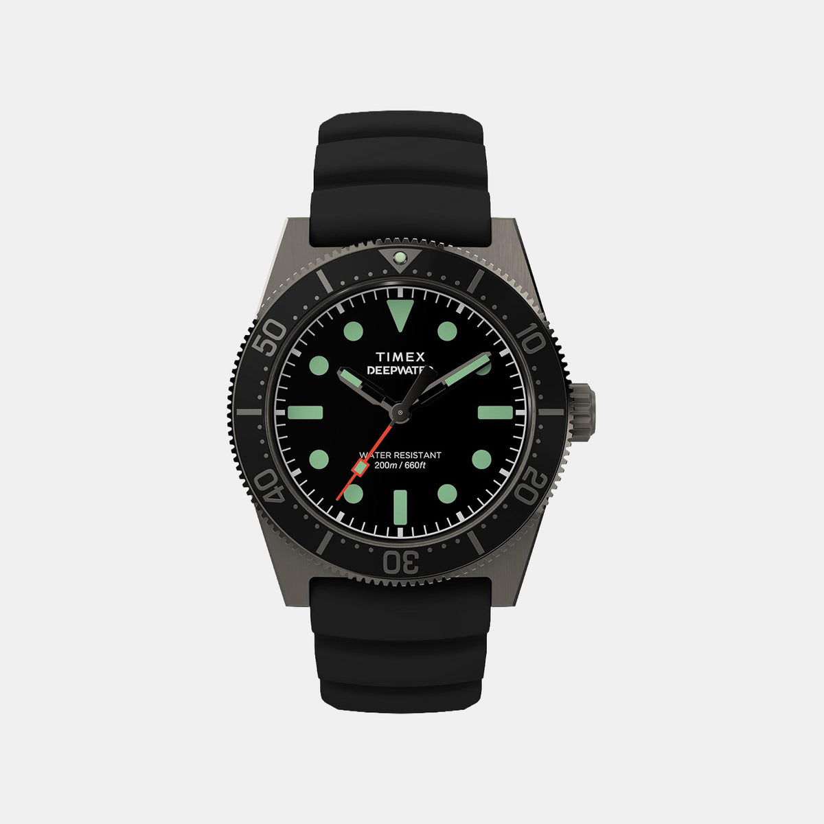 Deepwater Men Quartz Black Dial Analog Rubber Watch TW2W74700UJ