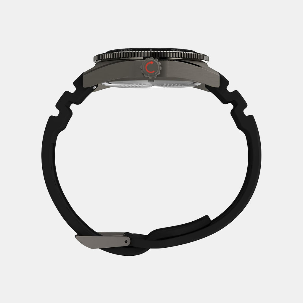 Men Quartz Black Dial Analog Rubber Watch TW2W74700UJ
