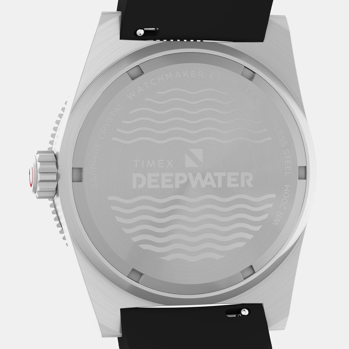 Deepwater Men Quartz Black Dial Analog Rubber Watch TW2W75000UJ