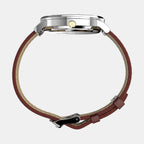 Men Quartz Blue Dial Analog Leather Watch TW2W75600UJ