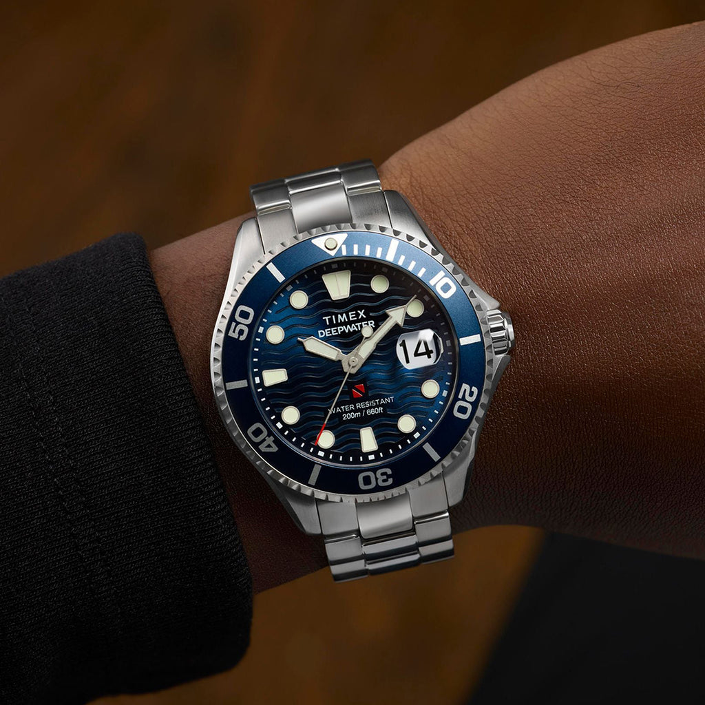 Deepwater Men Quartz Blue Dial Analog Stainless Steel Watch TW2W81900UJ