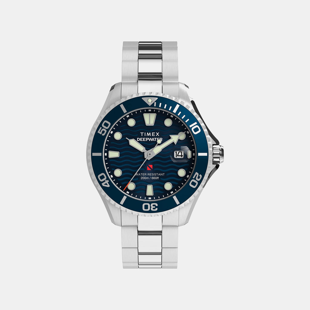 Deepwater Men Quartz Blue Dial Analog Stainless Steel Watch TW2W81900UJ