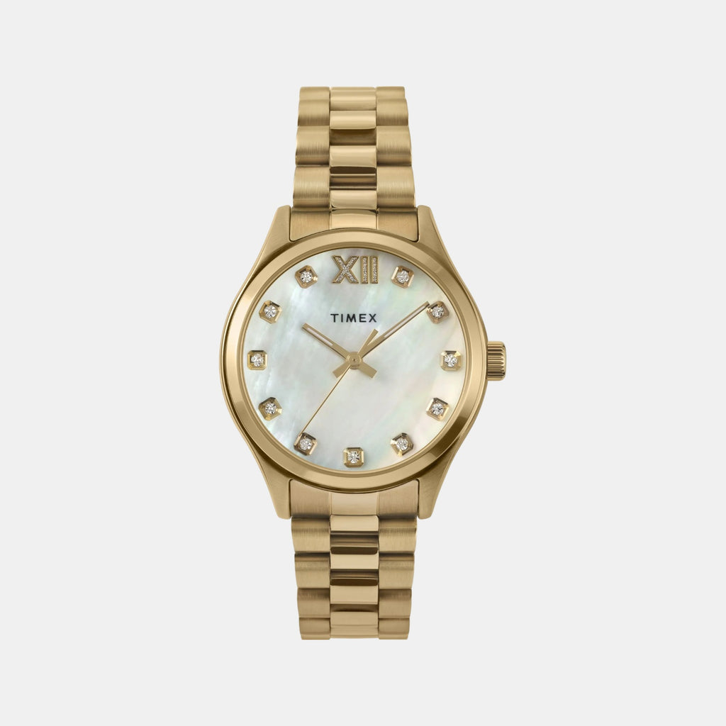 Women Quartz Mother Of Pearl Dial Analog Stainless Steel Watch TW2W85400UJ