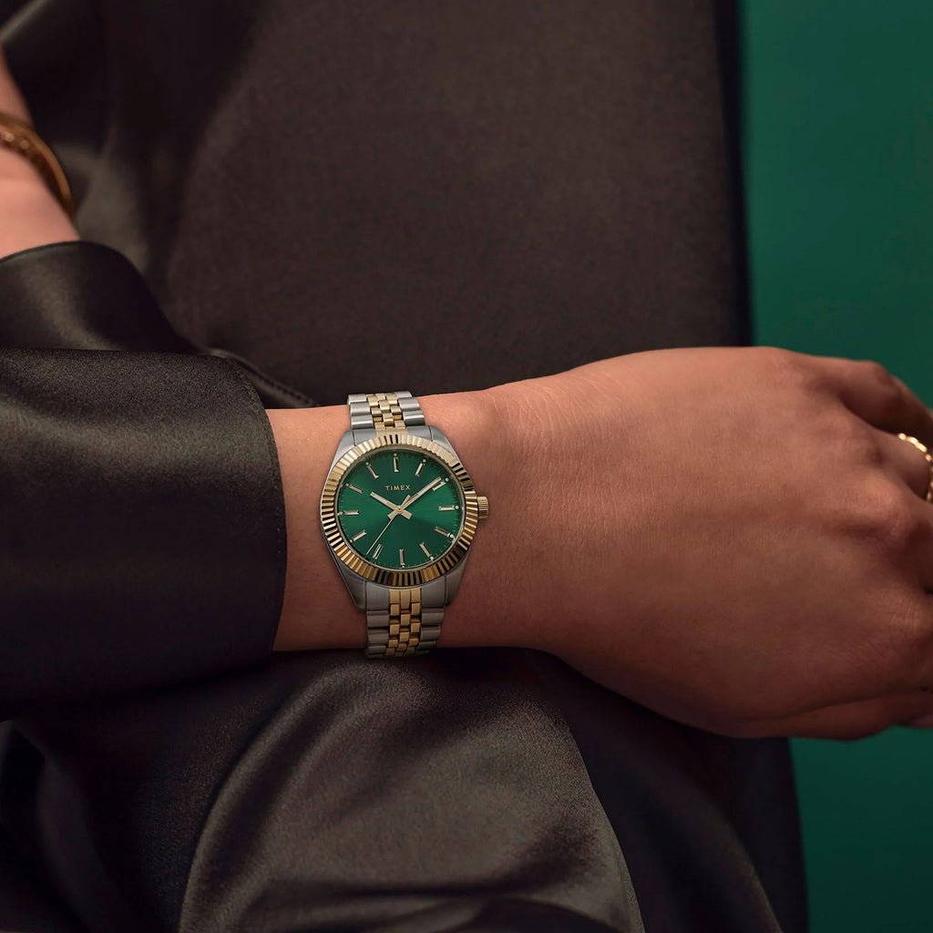 Women Quartz Green Dial Analog Stainless Steel Watch TW2W87400IK