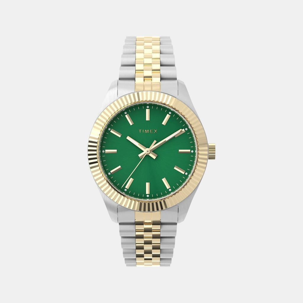 Women Quartz Green Dial Analog Stainless Steel Watch TW2W87400UJ