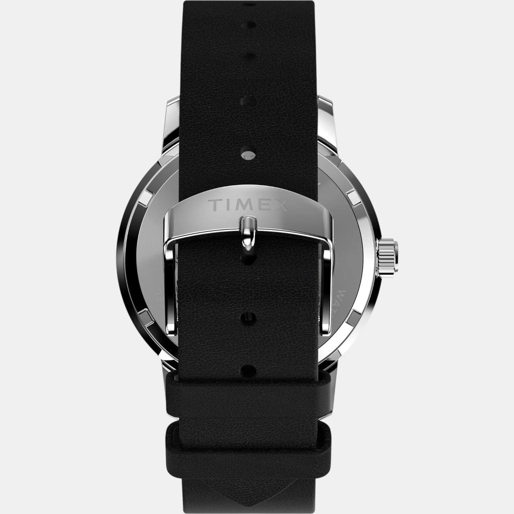 Men Automatic Blue Dial Analog Leather Watch TW2W93100UJ