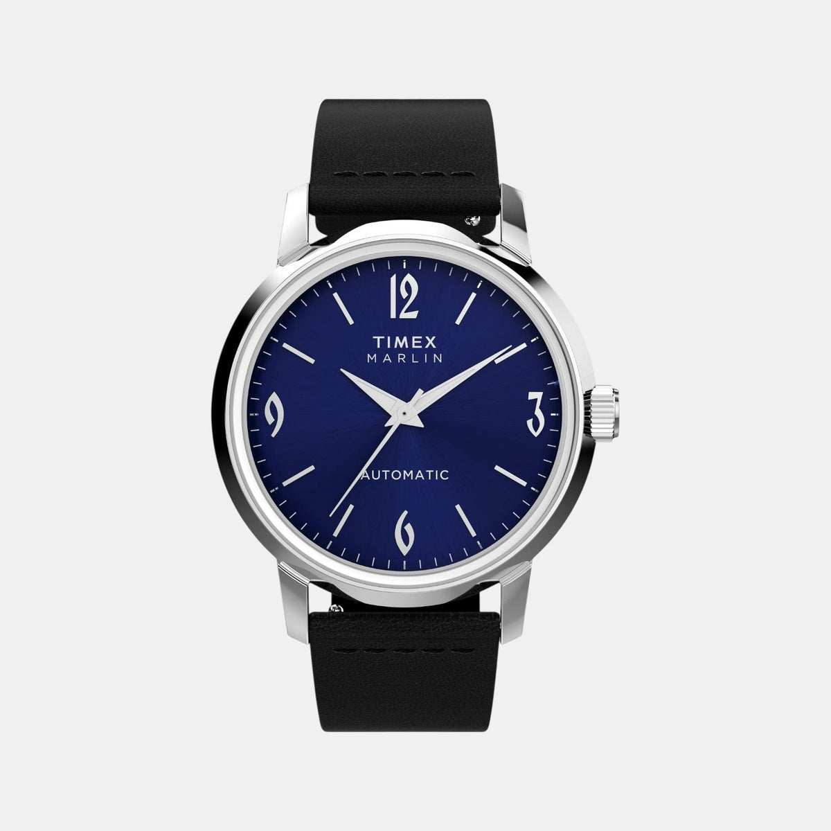 Men Automatic Blue Dial Analog Leather Watch TW2W93100UJ