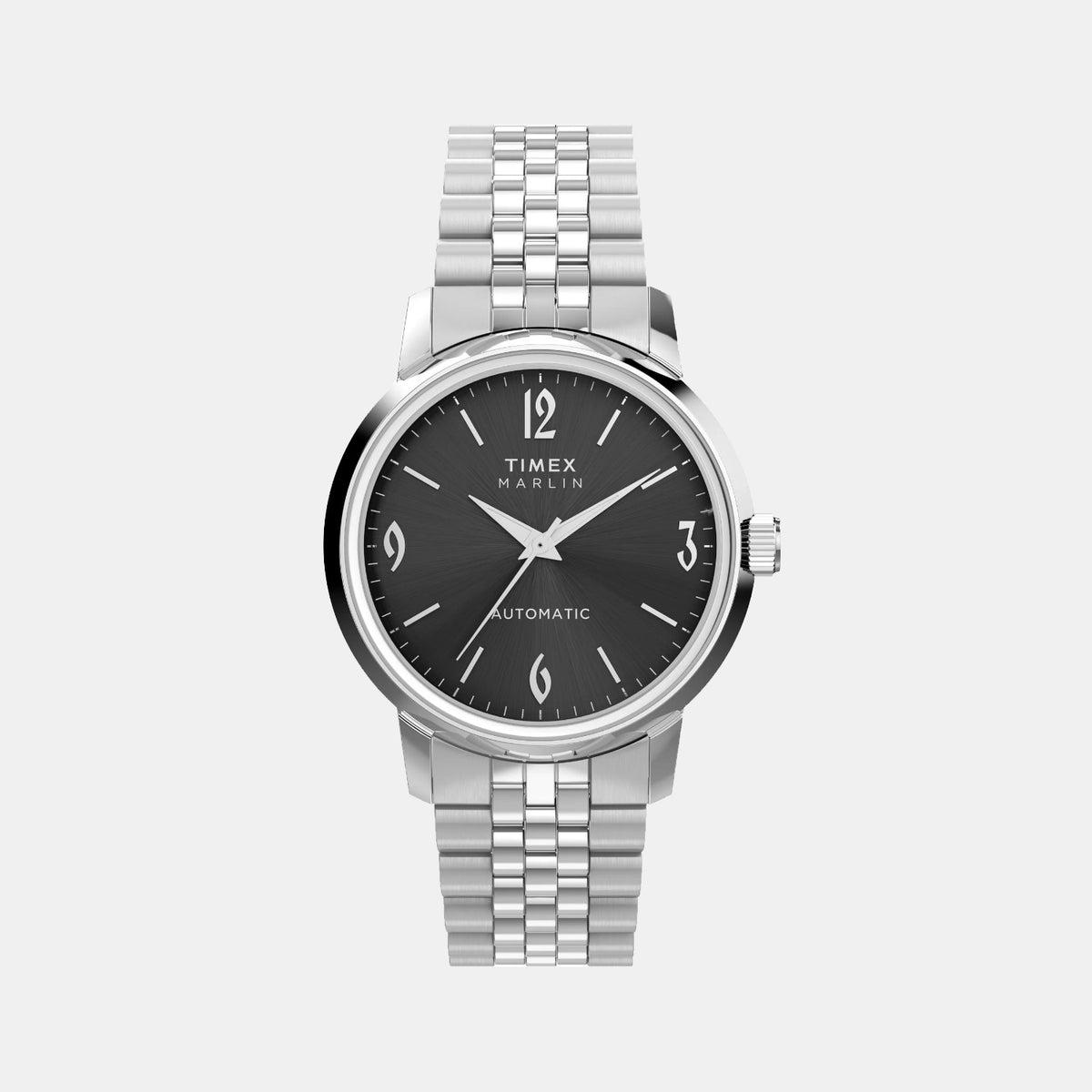 Marlin Men Automatic Black Dial Analog Stainless Steel Watch TW2W93200UJ