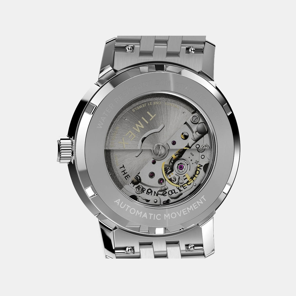 Marlin Men Automatic Black Dial Analog Stainless Steel Watch TW2W93200UJ