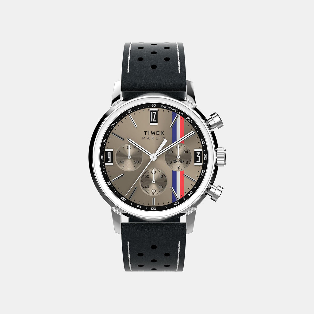 Marlin Men Quartz Tan Dial Analog Leather Watch TW2W98900UJ
