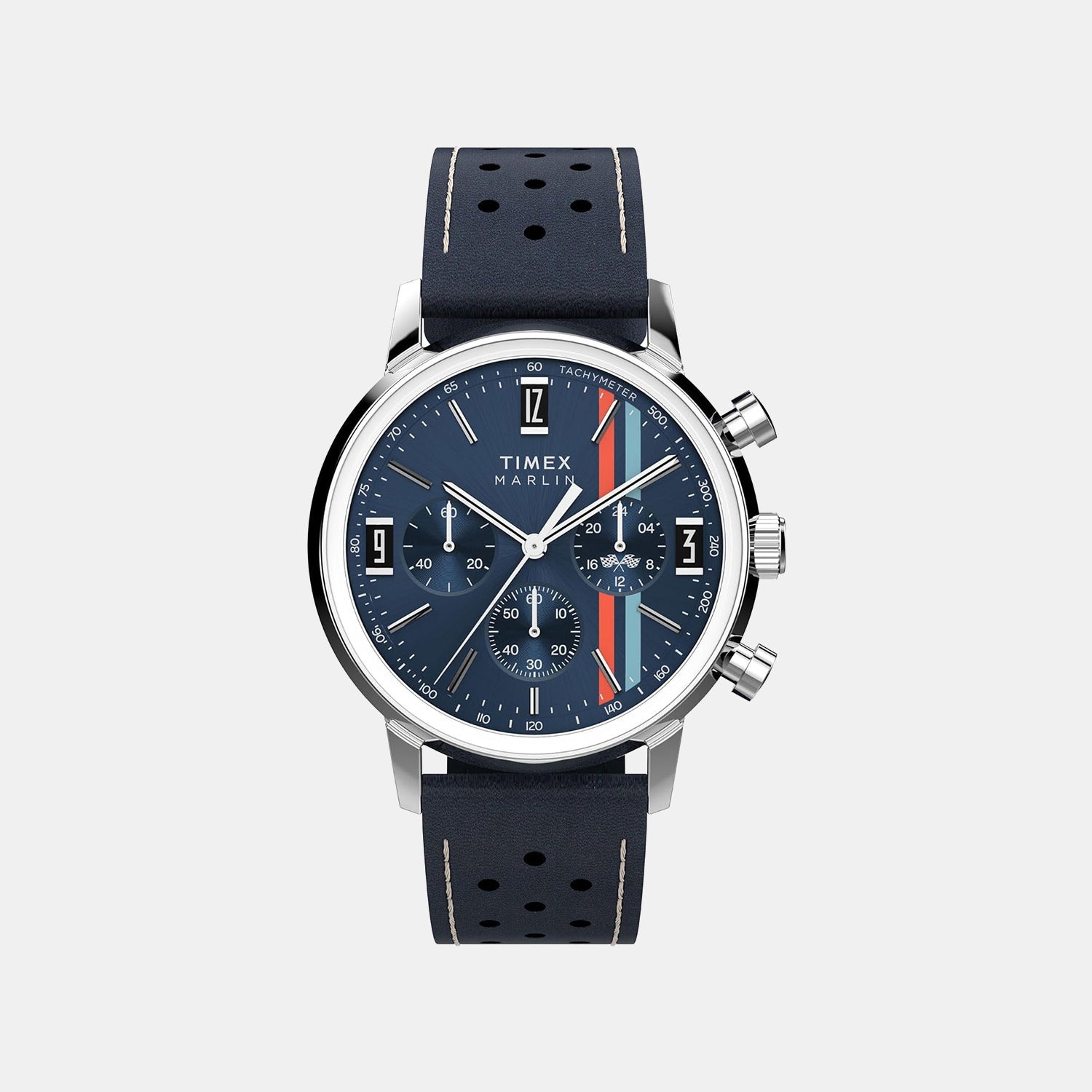 Men Quartz Blue Dial Chronograph Leather Watch TW2W99000UJ