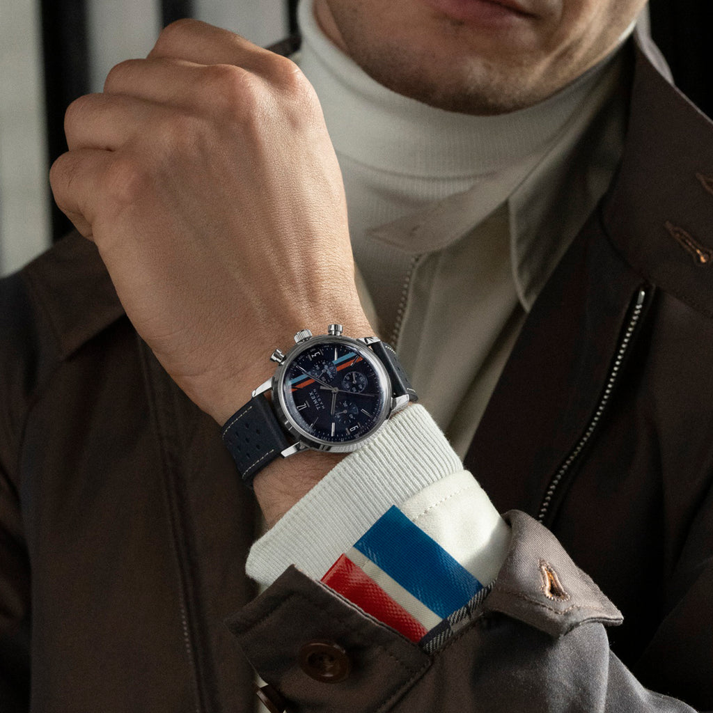 Men Quartz Blue Dial Chronograph Leather Watch TW2W99000UJ