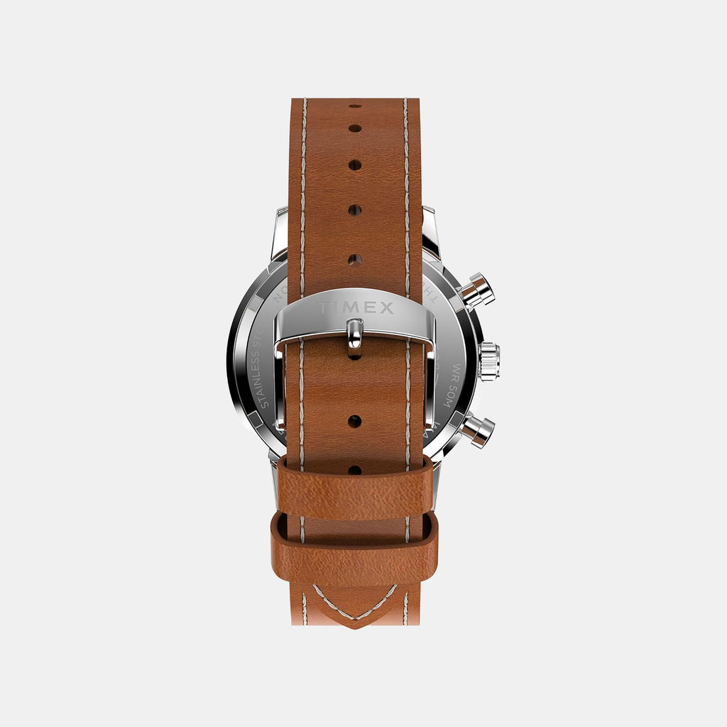Men Quartz Green Dial Analog Leather Watch TW2W99100UJ