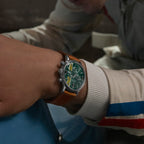 Men Quartz Green Dial Analog Leather Watch TW2W99100UJ