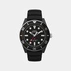 Men Quartz Black Dial Analog Rubber Watch TW2Y02200UJ