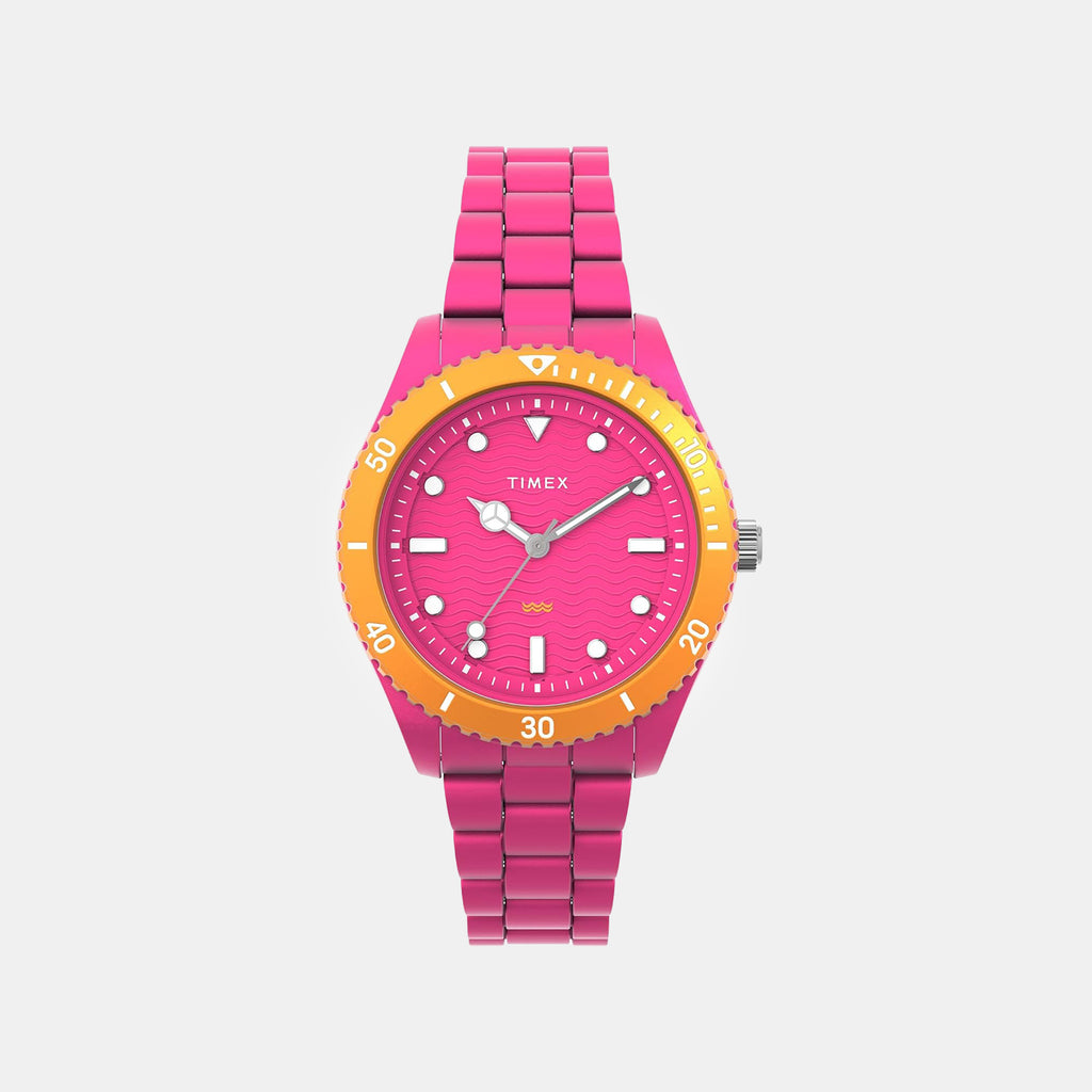 Women Quartz Pink Dial Analog Plastic Watch TW2Y04600UJ