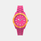 Women Quartz Pink Dial Analog Plastic Watch TW2Y04600UJ