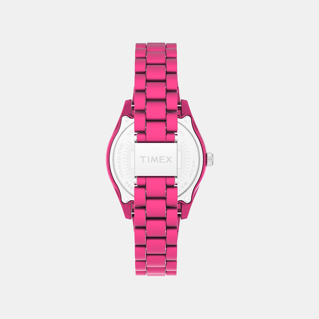 Women Quartz Pink Dial Analog Plastic Watch TW2Y04600UJ