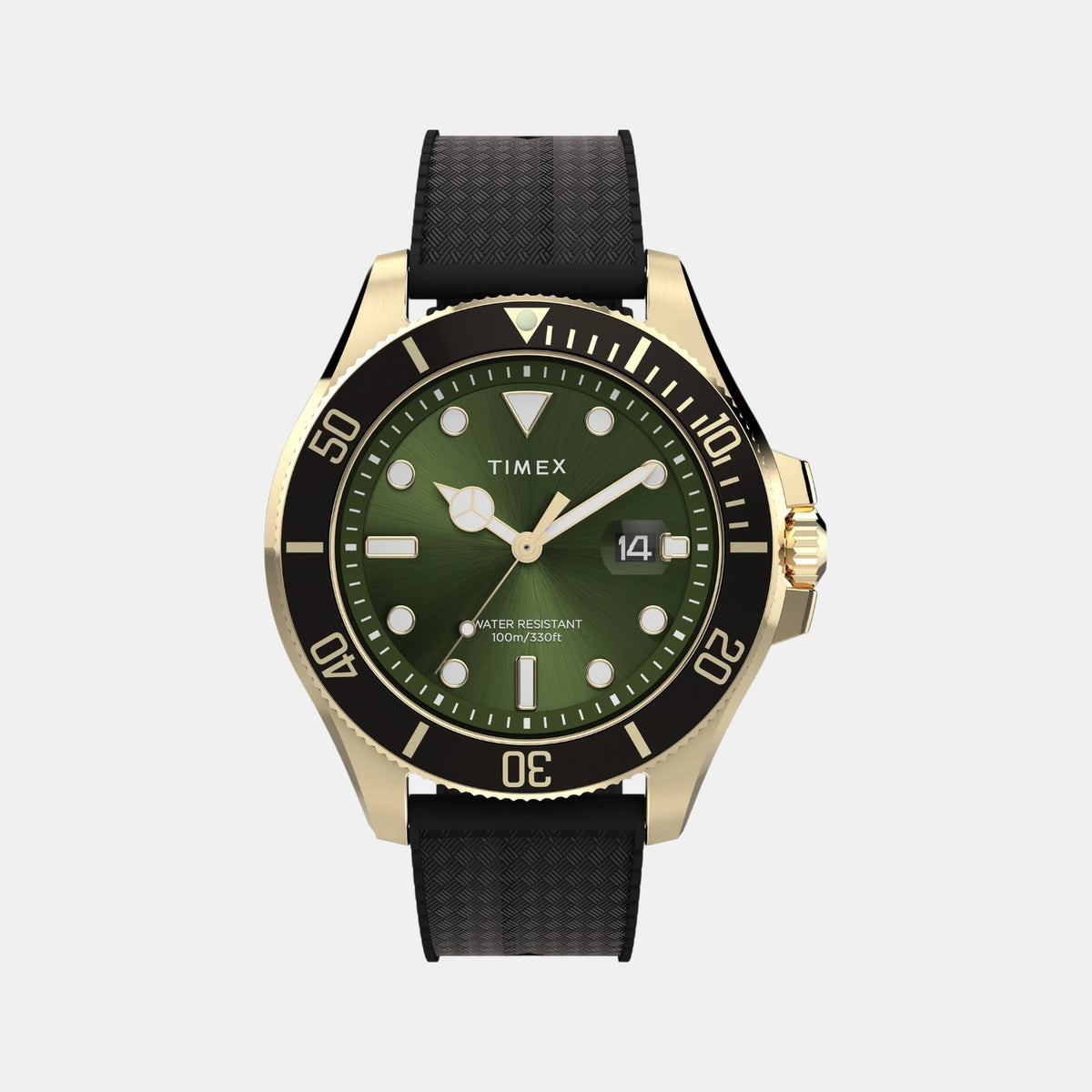 Men Quartz Green Dial Analog Synthetic Watch TW2Y05300UJ