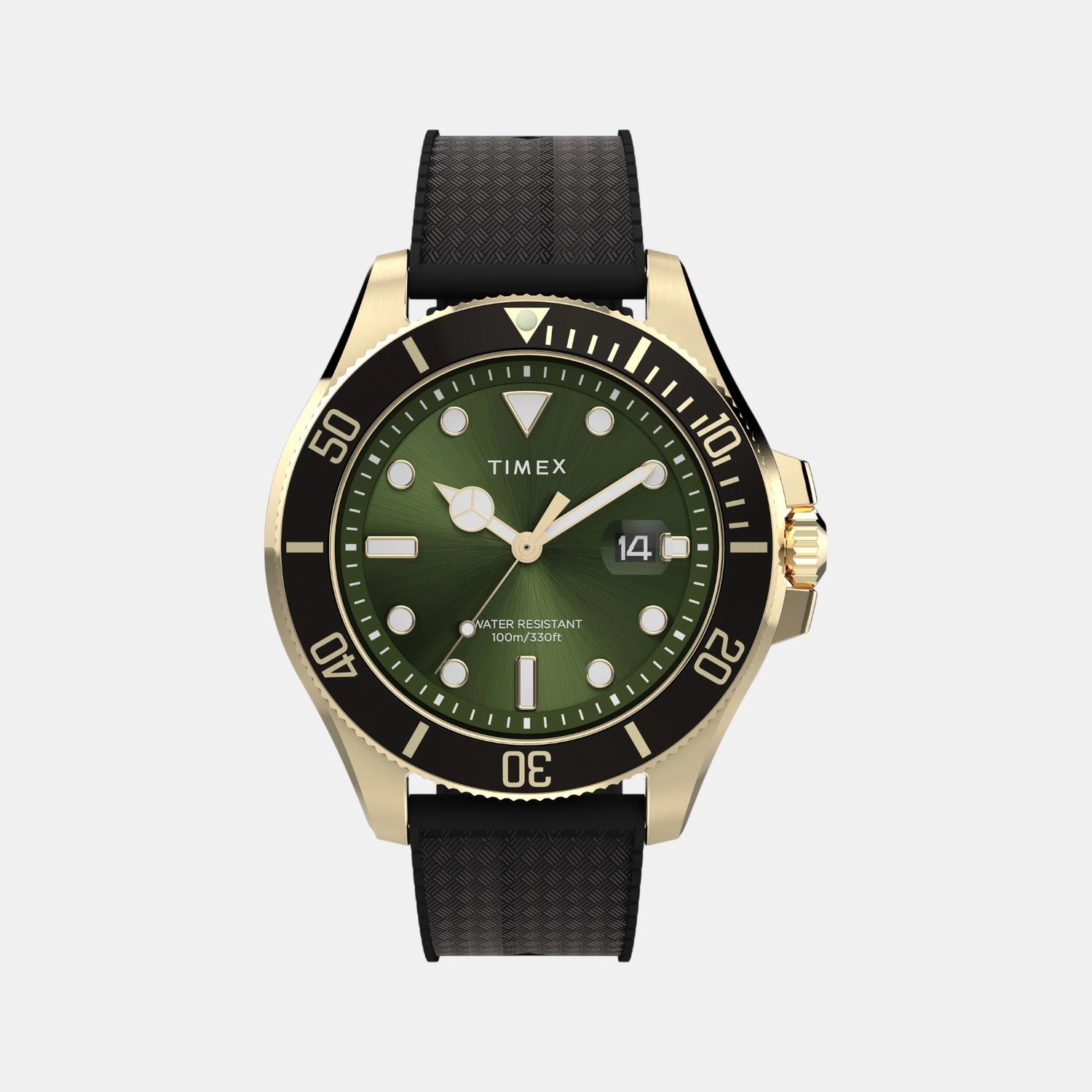Men Quartz Green Dial Analog Synthetic Watch TW2Y05300UJ